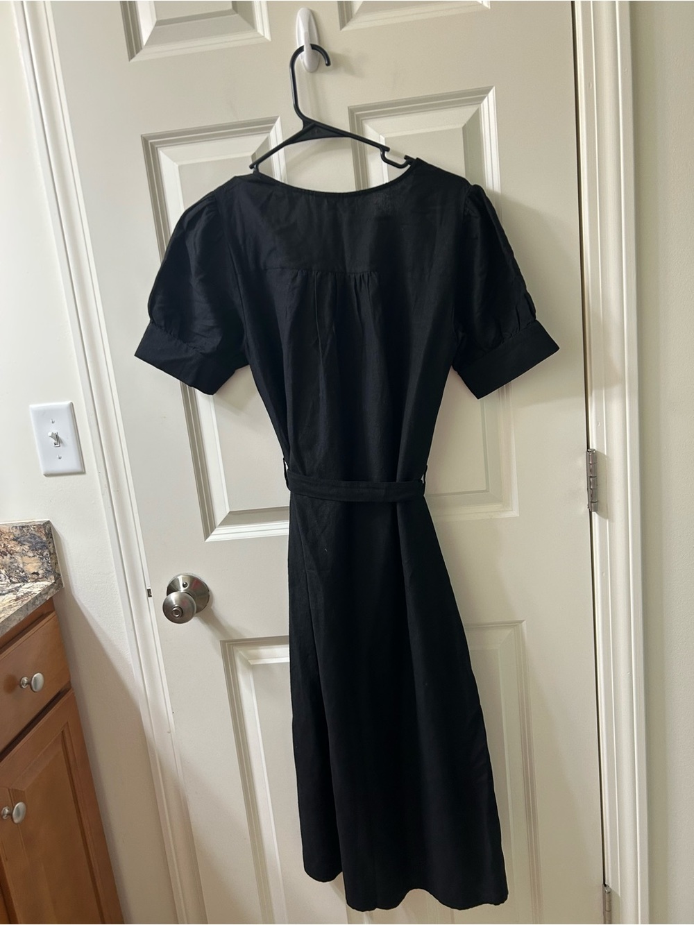 VILA Black Button-Front V-Neck Midi Dress (stock pic) Size S - Picture 5 of 6